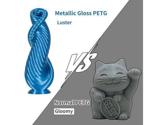 TRONXY PETG 3D Printer Filament Blue, 1.75 mm Filament with Metallic Gloss, Dimensional Accuracy +/- 0.03 mm, 1kg(2.2lbs) Spool PETG Filament, Blue