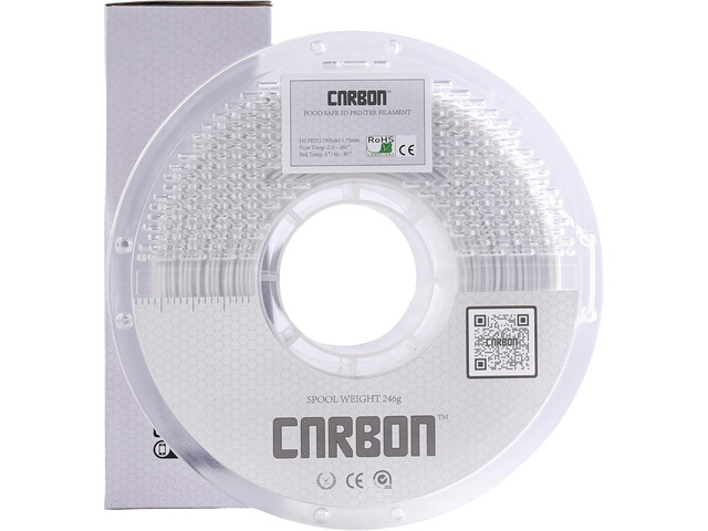 High Speed Certified Food Grade PETG 3D Printer Filament - 60-600mm/s - CARBON by Comfy Materials - Lab Tested FDA Compliant Food Safe, 1.75mm,...