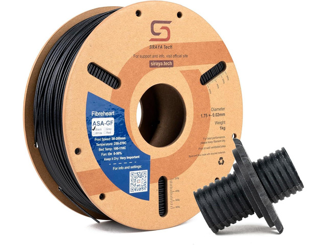 Siraya Tech Fibreheart ASA-GF 3D Printer Filament, 10% Glass Fiber Reinforced, Superior Weather & UV Resistance, High Strength & Thermal Stability...