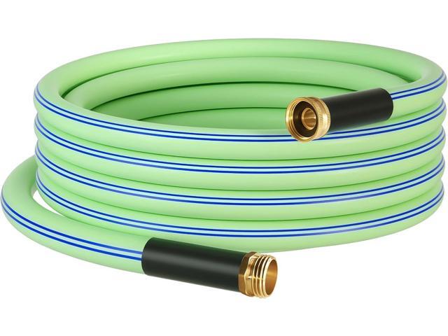 Atlantic Heavy Duty Short Garden Hose 15 ft x 5/8 Inch Green Color- Durable and Flexible Water Hose for Outdoor Use Short Connection Leader Hose.