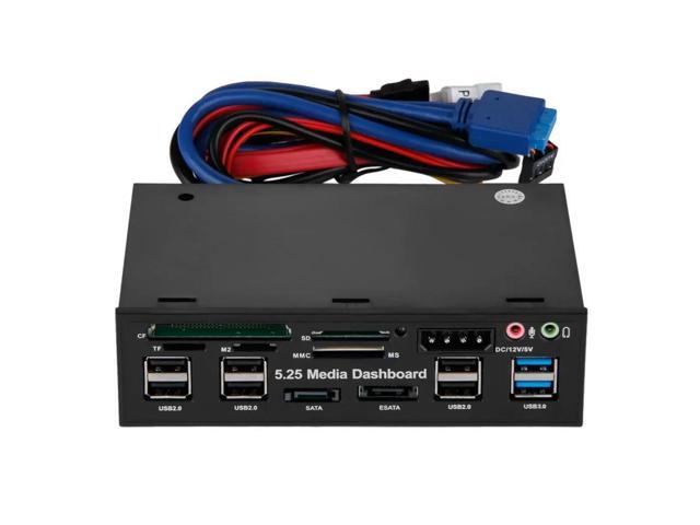 Ruth's sister Multifuntion 5.25' Media Dashboard Card Reader USB 2.0 USB 3.0 20 pin e-SATA SATA Front Panel