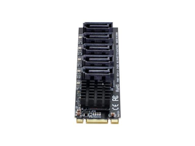 SATA 3.0 6Gbps 5 Ports Adapter Converter Port JMB575 2280 NGFF Key B+M to