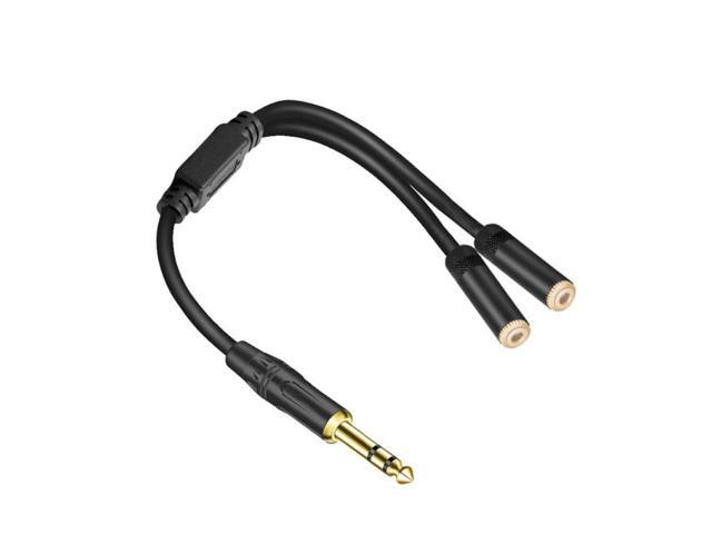 Headphone Splitter Cable 6.35mm Y Audio Jack Splitter Extension Cable 6.35mm Male To 2 Port 3.5mm Female AUX 3.5 Jack Cable
