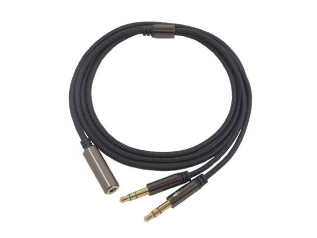 2 in 1 Headphone Line Universal Audio-Extend Adapter Cable for -hyperX Cloud II/Alpha-//Cloud Headphone