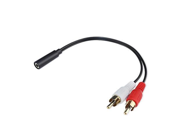 0.2M 3.5MM Female Connector Jack Stereo Cable Y Plug To 2 RCA Male Adapter 3.5 Audio Aux Socket Headphone