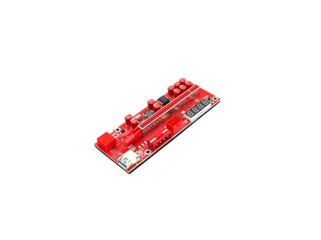 V014 PRO USB3.0 PCI-E Riser Card Extender Express Rabbet GPU 16X Extender Riser Adapter Card SATA 6 Pin Extension Power Cable