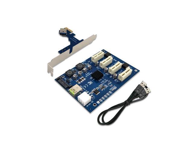 PCIE 1 to 4 Port 1X Adapter Board PCI Express Multiplier Riser Card PCI-E 16X Riser GPU Graphics Adapter for Mining