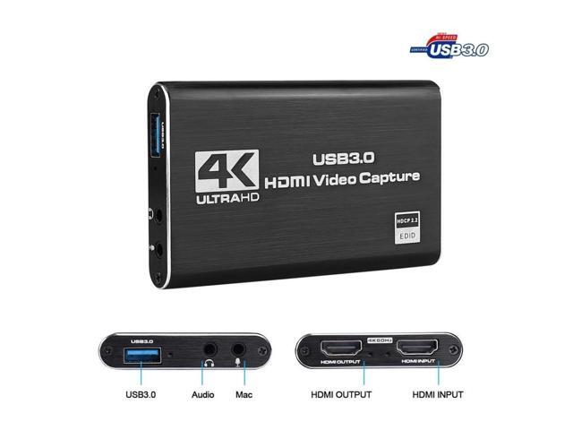 4K Video Capture Card USB 3.0 1080P Game Grabber USB 2.0 Capture Card for Youtube OBS Live Streaming Plate Broadcast