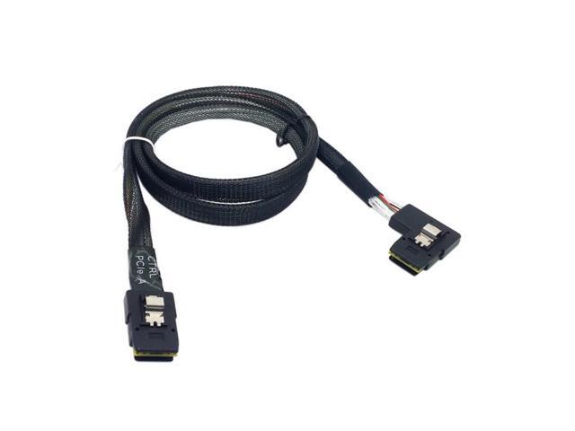 NGFF 0.8M Ultra Slim Flat 90 Degree Internal Mini SAS 36pin SFF-8087 to 8087 Data Raid Cable