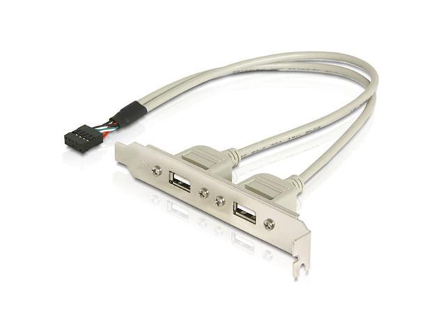 2-Port USB2.0 Motherboard Rear Panel Expansion Bracket Host PCI USB 2.0 A type Female Screw