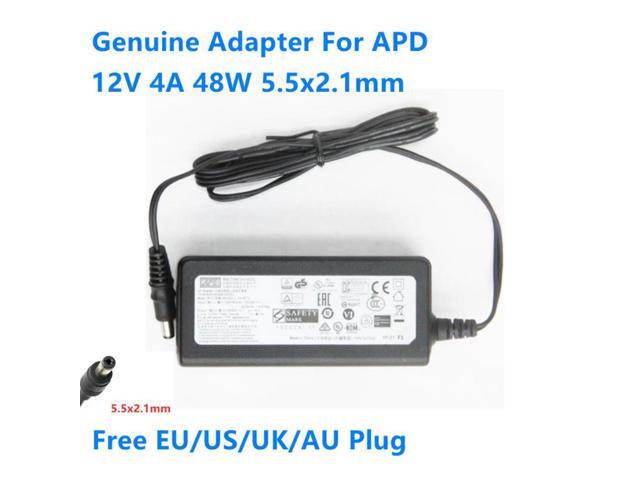 AC Adapter For APD 12V 4A 48W 5.5x2.1mm DA-48T12 DA-48Q12 LED Monitor Power Supply Charger