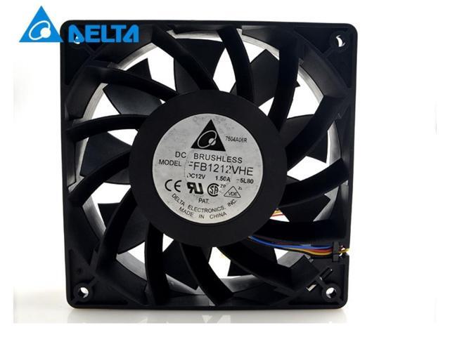 FFB1212VHE 4 Wires Server Inverter Blower DC 12V 1.5A 12038 120*120*38mm 120mm Cooler Double Ball Cooling Fan for Delta