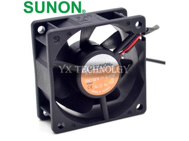 For SUNON 60mm 6025 cm ball fan chassis 2.0W KD1206PTB1 12V cooling fan