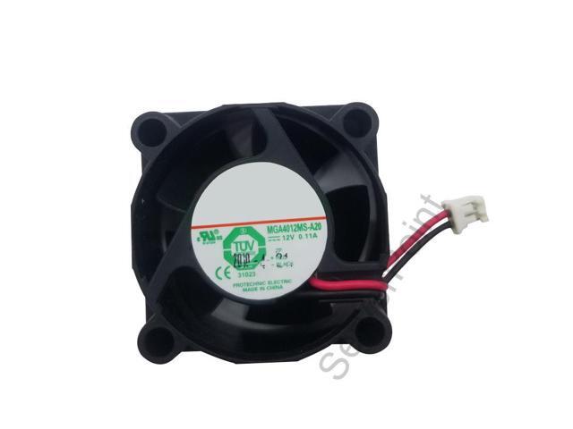 For Magic MGA4012MS-A20 DC 12V 0.11A 40x40x20mm 2-wire Server Square Fan