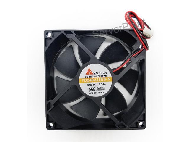 For Y.S TECH FD249225ES-N DC 24V 0.24A 92x92x25mm Server Cooler Fan