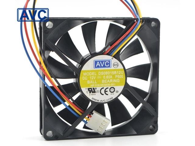 1pcs DS08015B12U 12V 0.60A 80*80*15 PWM 80mm chassis computer cooling fan for AVC