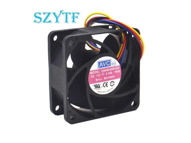 PWM cooling fan DS06025R12U 12V 0.26A 4 wire 60mm 6025 for AVC