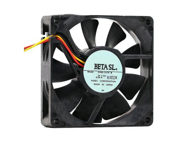 1pcs D08G-24TH B 8025 80*80*25mm 80mm 24V 0.09A 3-wire axial cooling fan
