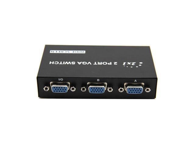 2 in 1 Out 2 Port VGA Selector Box VGA/SVGA Manual Sharing Selector Switch Box Switcher Splitter for LCD PC Monitor