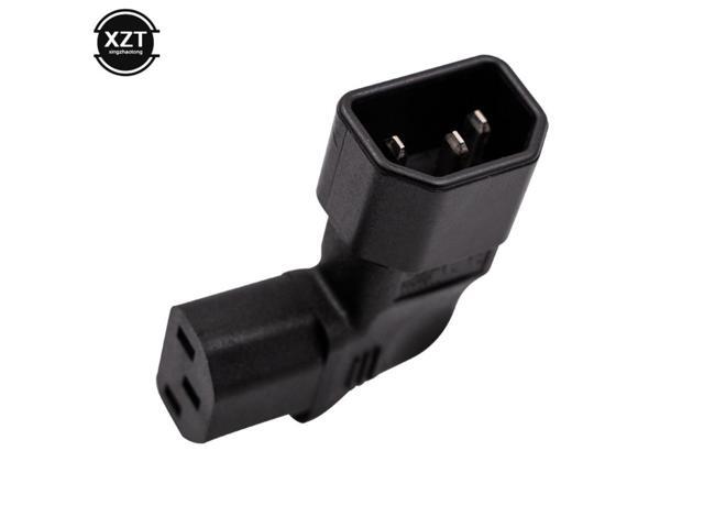 Universal IEC 320 C14 Male To C13 Right Angle Plug Power Adapter Converter For AC Power Supply Electrical Socket Outlets
