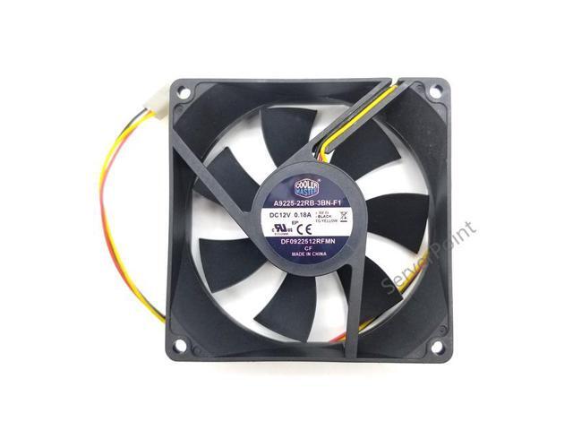 Working For A9225-22RB-3BN-F1 DC 12V 0.18A DF0922512RFMN 92x92x25mm 3Wire Cooling Server Cooling Fan