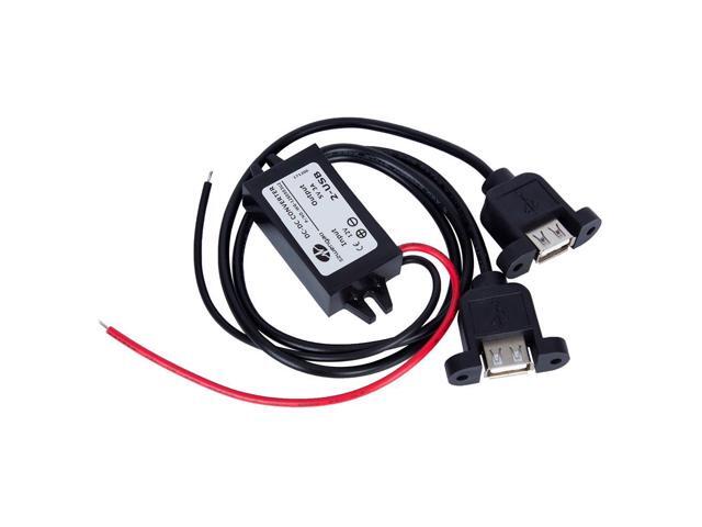 KWOKKERK 12V To 5V 3A DC/DC Converter Double USB To Auto Power Regulator Voltage Step Down Module Car Power Supply