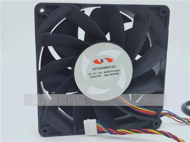 Cooling Fan kz14038b012u 12V 7.2A 14cm Fan for Whatsminer M21s M20s Fan Dual Ball Bearing High Speed