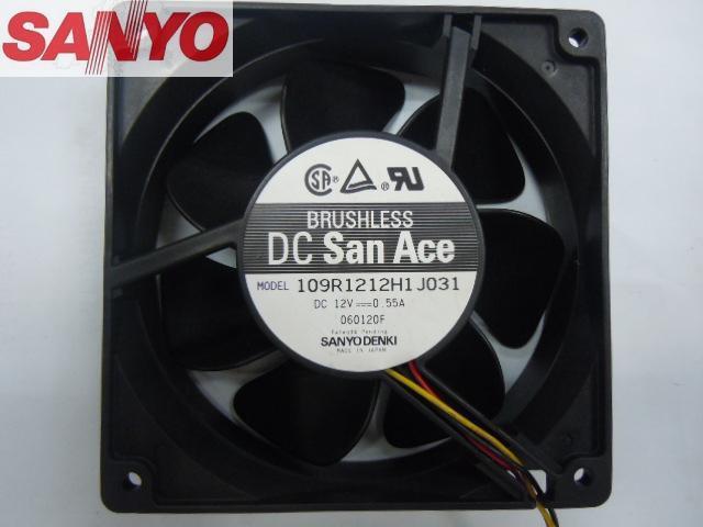 For Sanyo 109R1212H1J031 12038 DC12V 0.55A cooling fan radiator fan Axial Fan