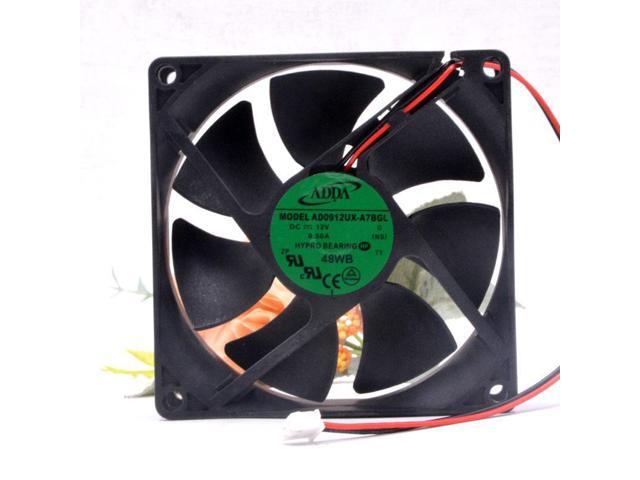 For ADDA AD0912UX-A7BGL 9225 12V 0.50A CPU Chassis cooling Fan 9CM 2-wire 2-Pin