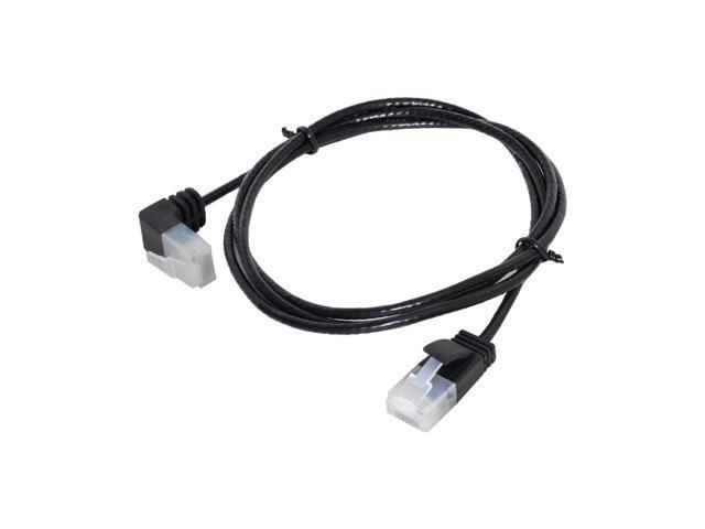 Cat6 Ethernet Cable RJ45 Up Angled to Straight UTP Network Cable Patch Cord 90 Degree Lan for Laptop Router TV BOX