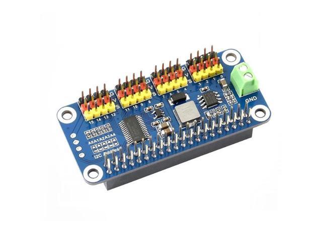 16-CH 12-Bit PWM Servo Motor Driver Module Shield Expansion Board HAT for Raspberry Pi RPI Zero W WH 3B Plus 4B