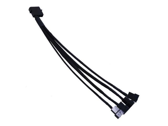 Big 4pin To 3pin/4 Pin 1 To 4 Ways Computer Cooling Fan Cable CPU Fan HUB Extension Cable with Sleeve 27cm for Mainboard