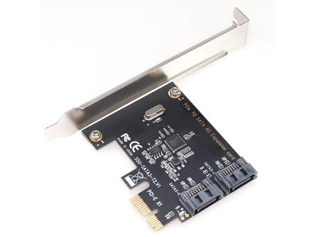 SATA PCI E Adapter 2 Ports SATA 3.0 To PCIe X1 X16 Expansion Adapter Card SATA 3 III PCI-e PCI Express Converter Marvell 9125