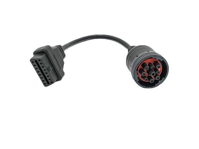 9P to OBD16 Heavy Duty Truck Diagnostic Line Connection Line(obdf to J1939 1PCS)