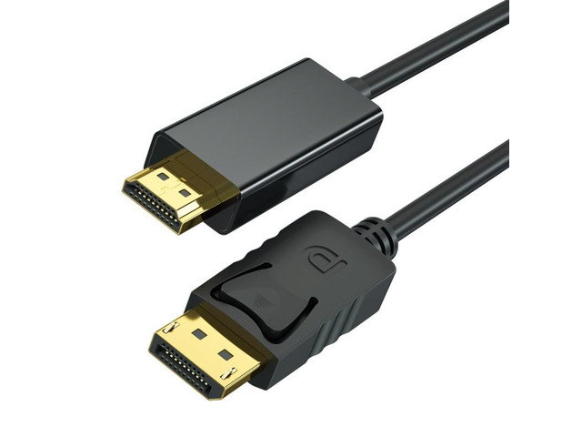 DP DisplayPort To HDMI Cable DisplayPort Male To Male HDMI Compatible Video Audio Cable For Computer Laptop TV Projector Monitor(1.8m)