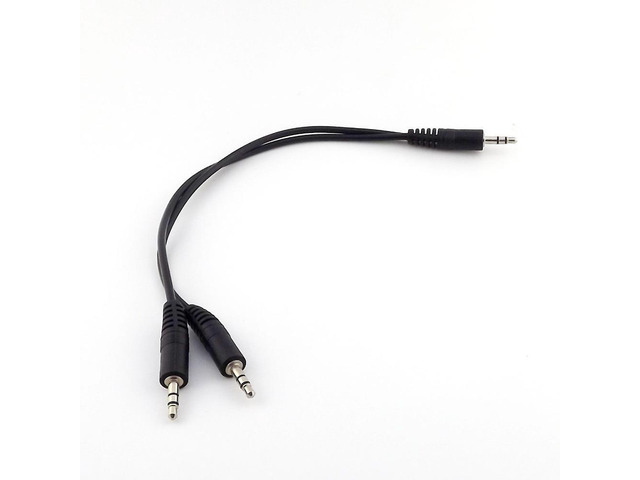 FOR 10pcs 3.5mm 1 Male Plug To Dual 3.5mm Male Y Splitter Stereo Headphone Audio Cable 28cm