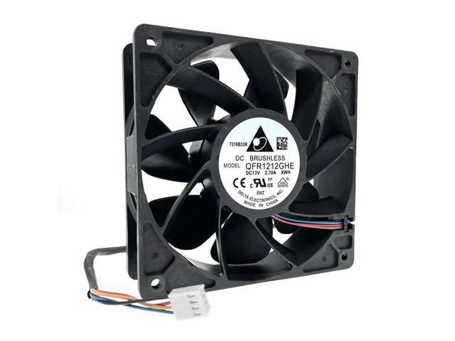 FOR QFR1212GHE,High Speed GPU Mining Cooling Fan 120X120X38mm DC 12V 6000RPM Bearing PWM 4P