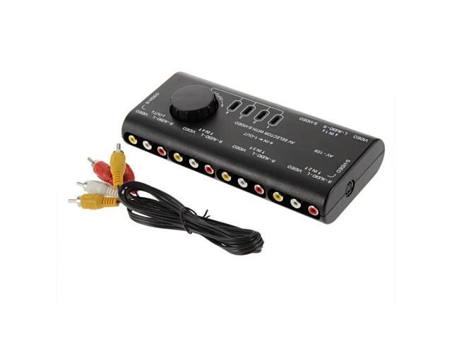 FOR 4 in 1 Out AV RCA Switch Box AV Audio Video Signal Switcher Splitter 4 Way Selector with RCA Cable For Tele DVD VCD TV