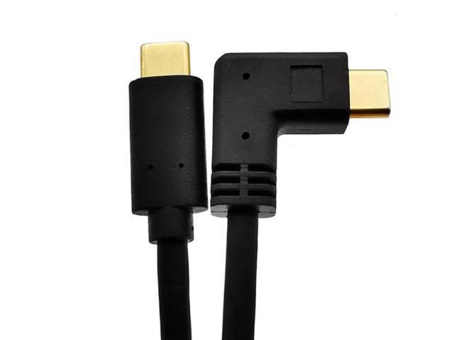 FOR 1pc USB Type C Cable 90 Degree USB Type C to Type-c USB 3.1 Cable Fast Charge Charging 3A Male to Male Adapter Cable Cord Gold