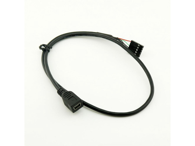 FOR 1pcs 50cm Mini USB 5 Pin Female to Dupont 5Pin Female Header PCB Motherboard Adapter Cable