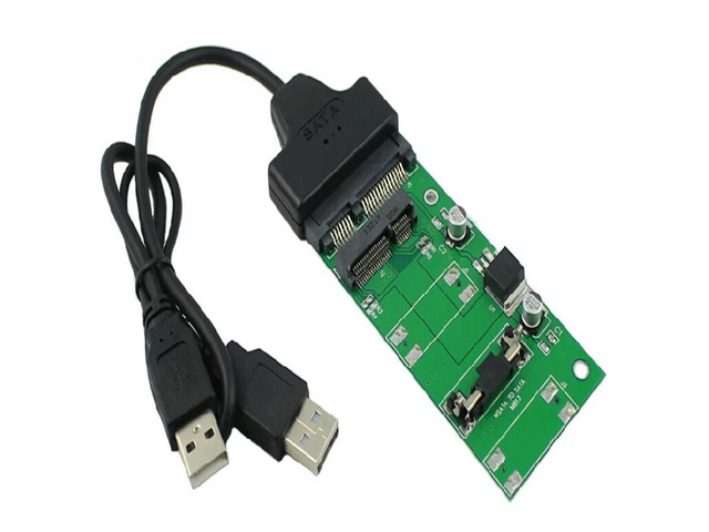 FOR 1.8 SSD mSATA to SATA adapter card 7+15pin + SATA to USB2.0 cable MSATA to USB2.0 cable