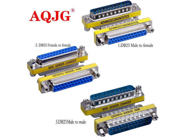 FOR 1pcs D-SUB DB25 Serial Cable Extended Adapter 25 Pin DB37 Male to Male M/M DB25 Female to Female F/F minitype Changer Connector