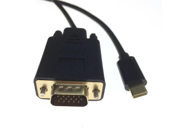 FOR USB C 3.1 TO VGA Cable USB type C USB-C to VGA Male Converter Adapter Cable For Chromebook Pixel XPS 13
