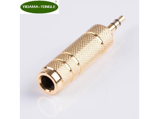 3 Poles TRS 6.5 mm Socket Female to 3.5 mm Plug Male Stereo Audio Adapter Jack Converter Earphone Headphone Microphone 5 pcs/LOT