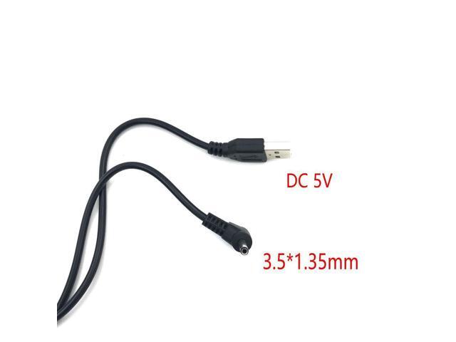 Type A Male USB Turn to DC Power Male Plug Jack Adapter 90 Degree Male 3.5mm x 1.35mm Power Converter Cable Cord USB to 3.5*1.35