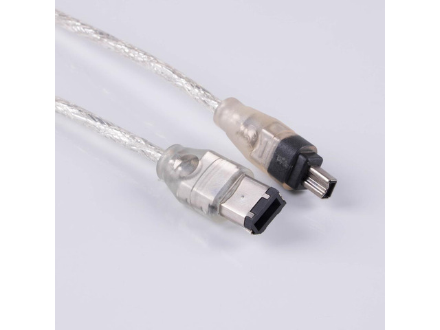 4P 4 Pin to 6 Pin IEEE 1394 for iLink Adapter Cable 4Pin To 6Pin Firewire Cable DV Camera Cable 5FT