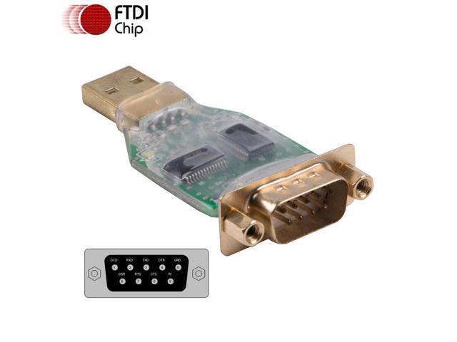 USB RS232 to DB9 Adapter Male Serial Interface Converter Connector