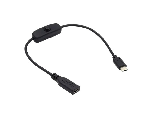 FOR With On Off Power Switch Button USB Type C Male to Female USB-C Cable for Laptop Keyboard Pi 4B