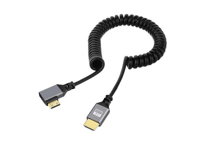 FOR For HDTV Computer Laptop Monitor Male to HDTV Male 4K 60hz Stretch Coiled Cable Straight Connector