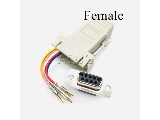 FOR DB9 Female to RJ45 Female DB9 to RJ45 Adapter Connector rs232 modular cab-9as-fdte to rj45 db9 for Computer